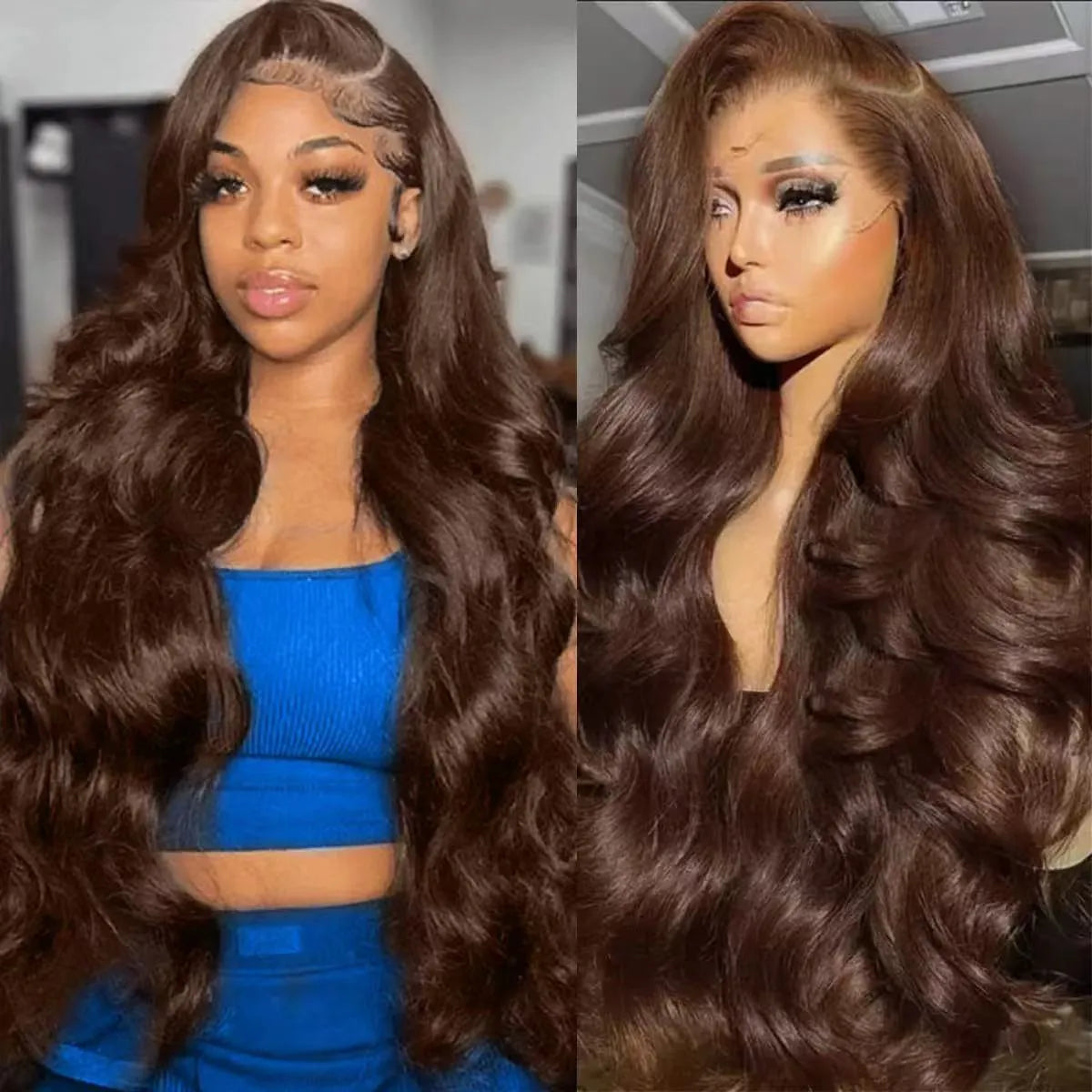Dark brown big wave lace wig in high temperature silk fibre, 8 to 32 inches, 13x4 or 13x6 lace.