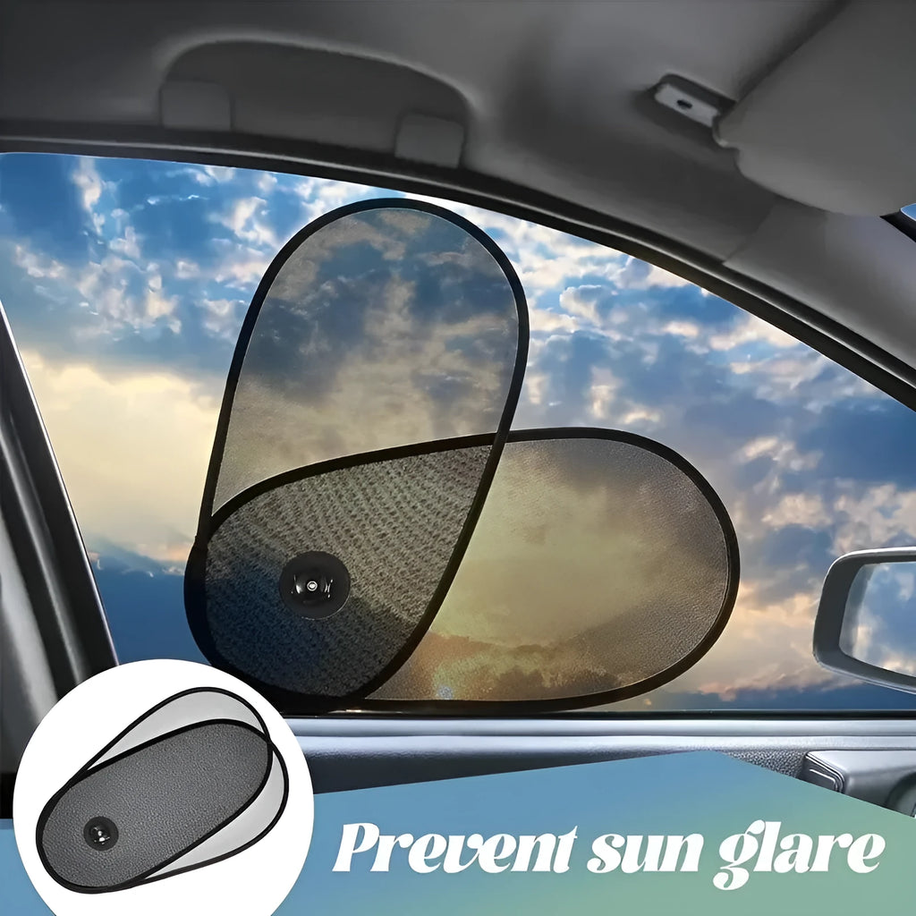 Breathable stretchy car window shade with suction cups for baby sun protection
