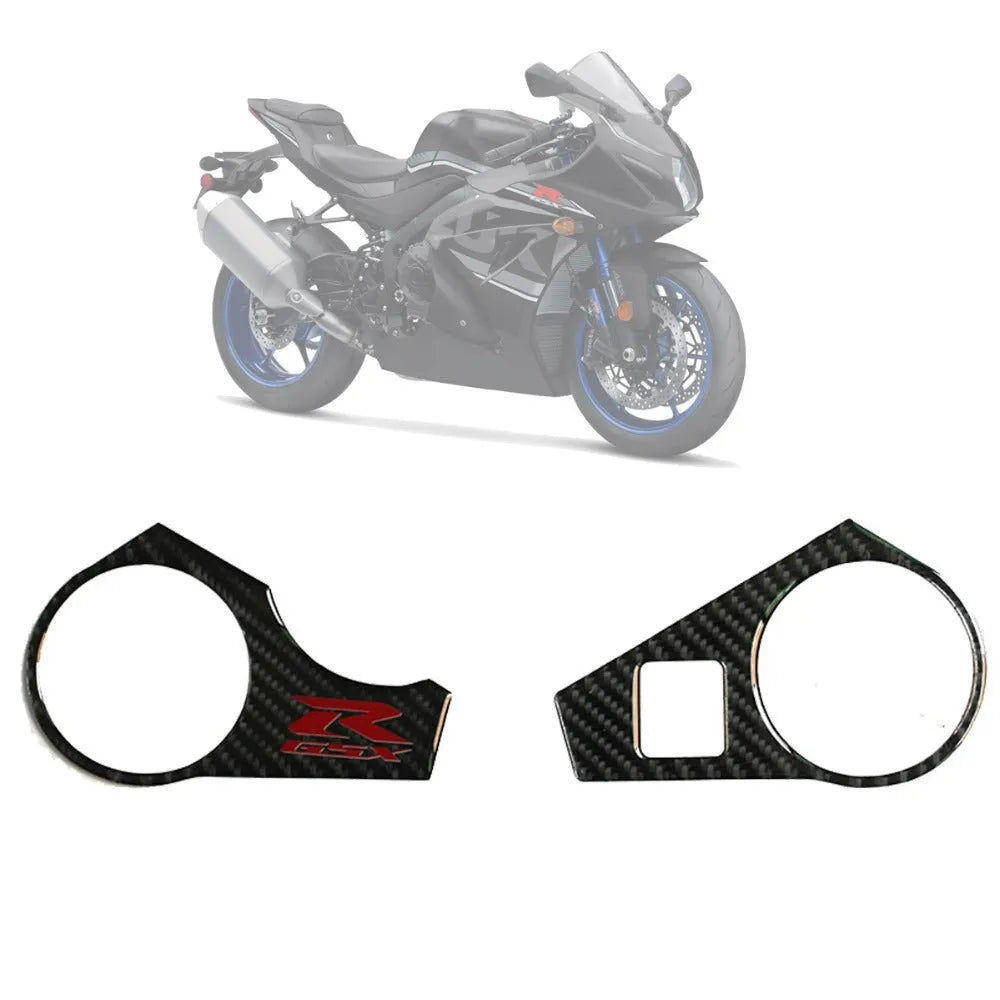 Black carbon fibre style adhesive sticker for SUZUKI GSXR1000 L1 motorcycle upper plate.