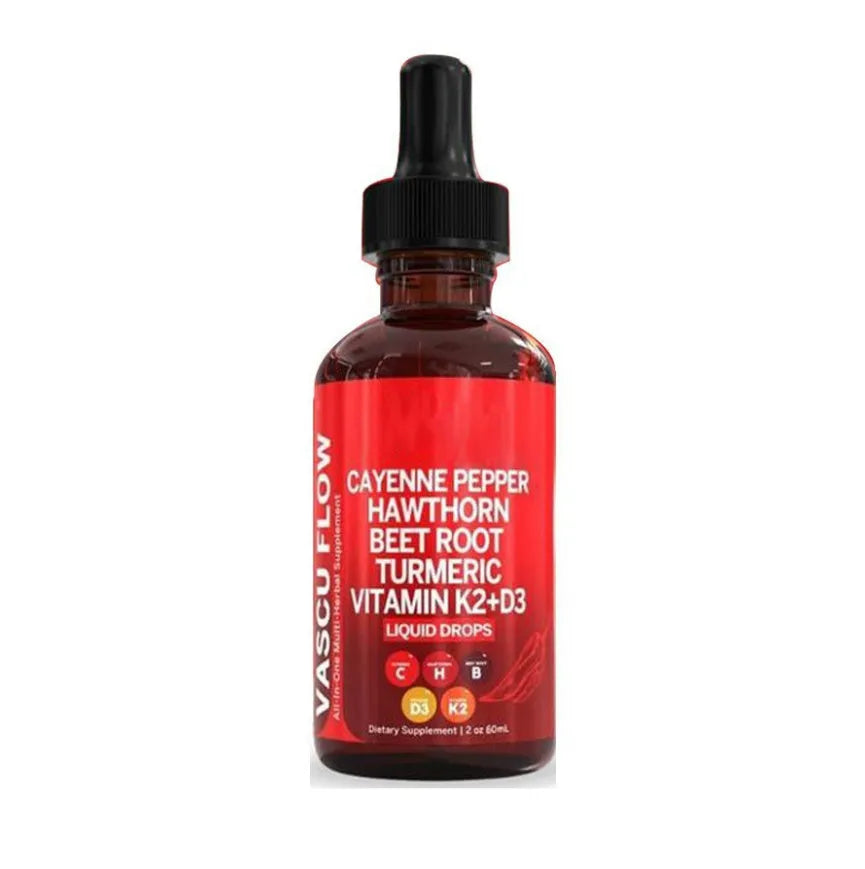 60ml bottle of Vitamin D3 K2 Hawthorn Fruit liquid supplement drops