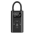 Black portable power bank tyre inflator with hose for cars and bikes