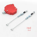 Motorcycle universal labour-saving clutch box modification kit in aluminium alloy, showing colour options.