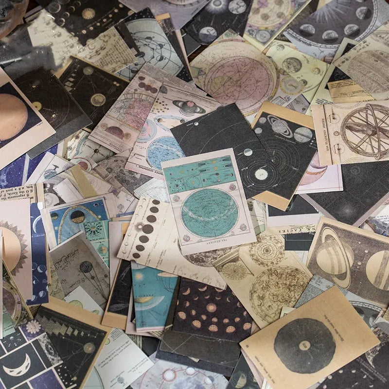 Retro style decorative stickers 320 pieces 4cm × 6cm size double gummed paper Japanese paper