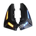 Modified LED turn signal light for NMAX155 2020-2023 in blue yellow plastic body