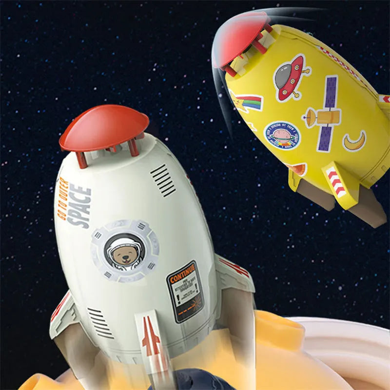 Water pressure rocket launcher toy with base and faucet connector, 14.8x29x14.8cm, for garden water play
