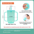 Oblique mouth anti-choke bedside drinking cup with handle and lid in PP plastic material