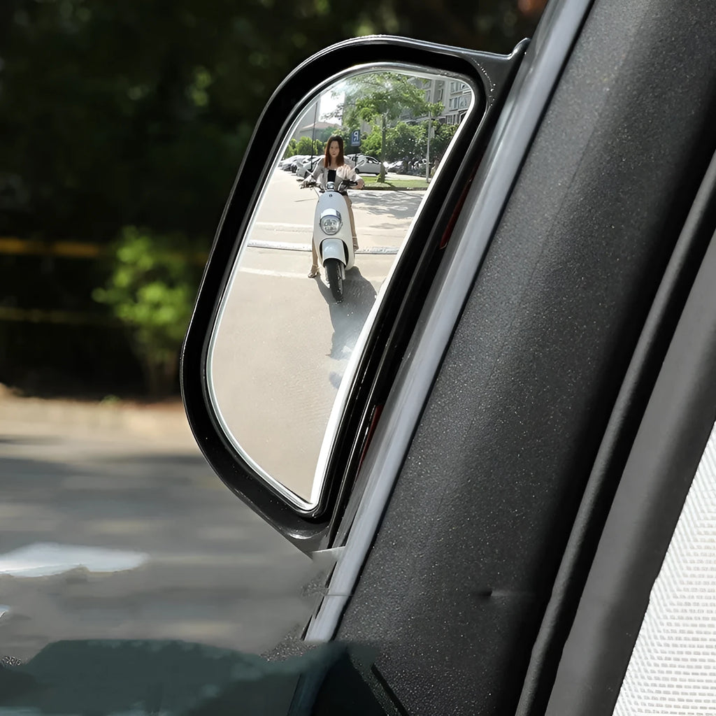Universal two-row wide angle car rearview mirror with ABS plastic housing