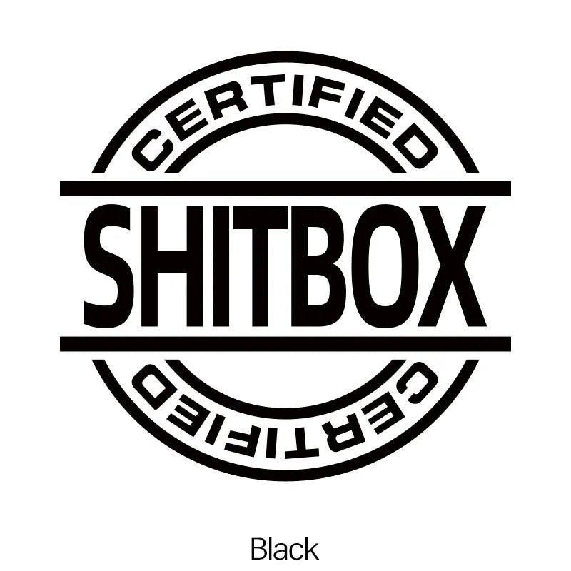 13x12cm vinyl car body sticker shown in selected colour on a vehicle panel.