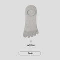 Men's five-toe invisible socks in modal fabric, shown in light grey colour.