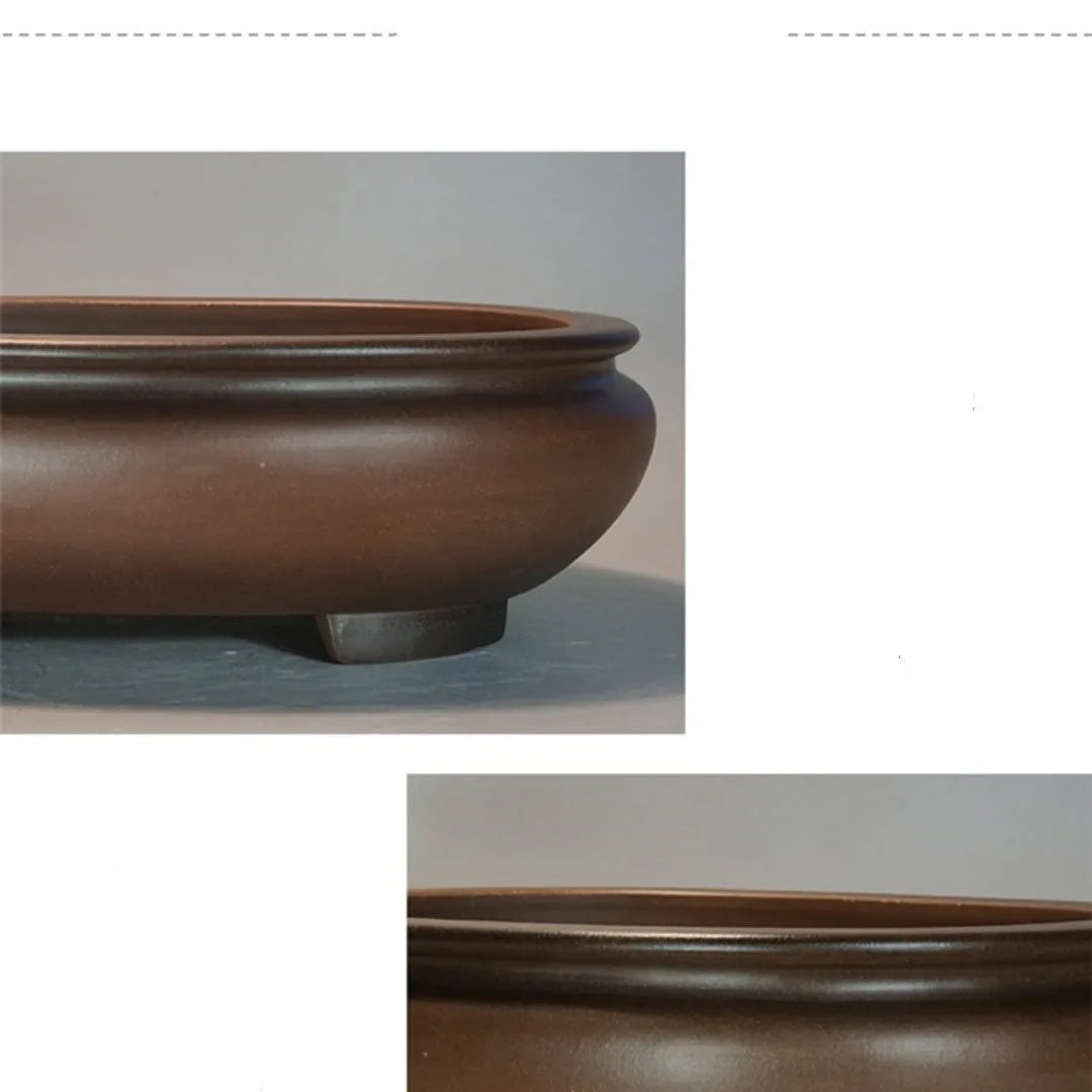 Handmade purple sand flowerpot for indoor desktop display with classical styling