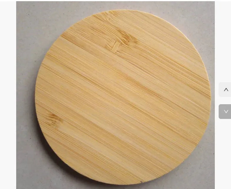 Square bamboo wood 5W QI wireless charging stand for smartphones