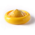 Oval plastic crisper with transparent film lid for vegetable and fruit storage, available in Yellow, Red, Green, Brown or four piece set