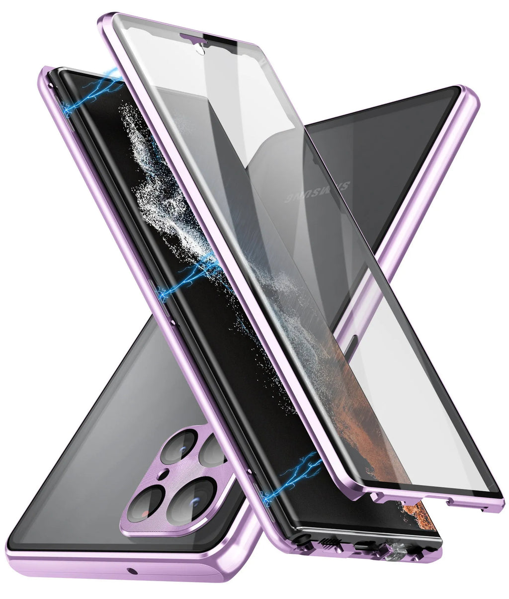 Magnetic mirror phone case for Samsung Galaxy S24 Ultra in multiple colour options
