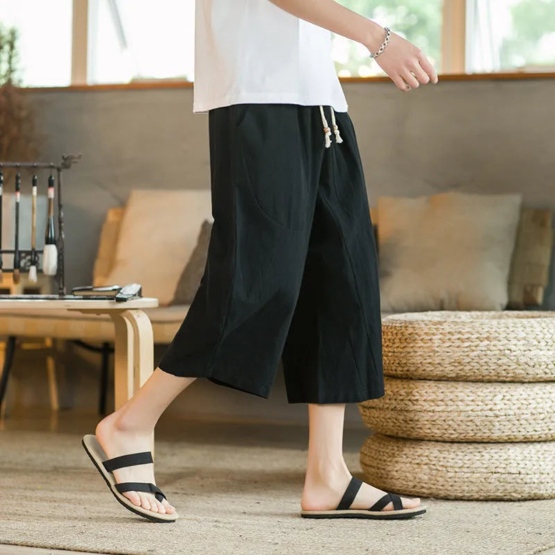 Men's plus size linen shorts in straight leg skinny fit, shown in khaki colour.