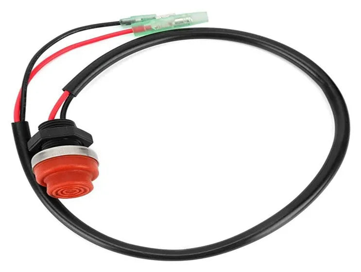 YAMAHA outboard motor engine kill switch with safety lanyard in photo colour.