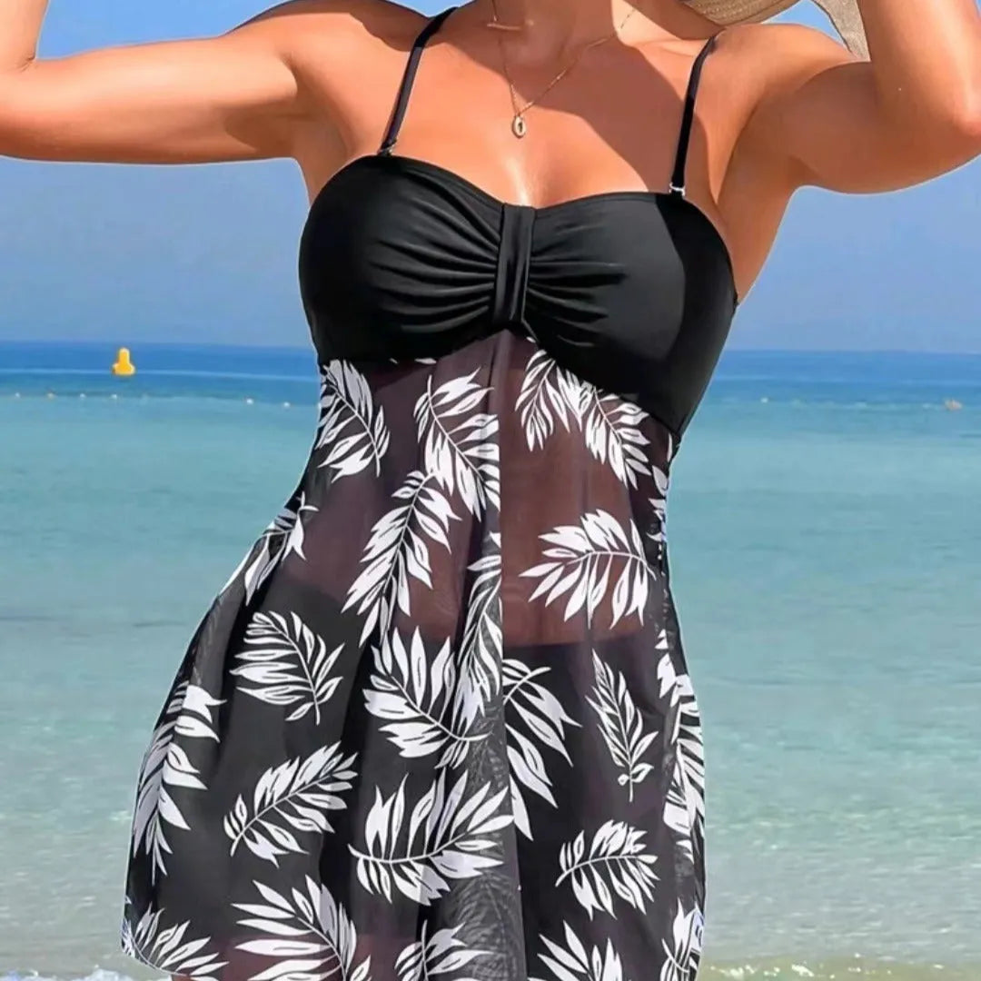 Women's high waist swimsuit briefs in black, blue and peacock green.