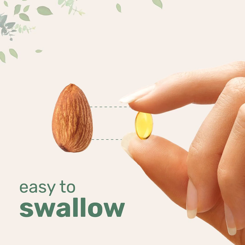 Bottle of black seed oil soft capsules dietary supplement for adults