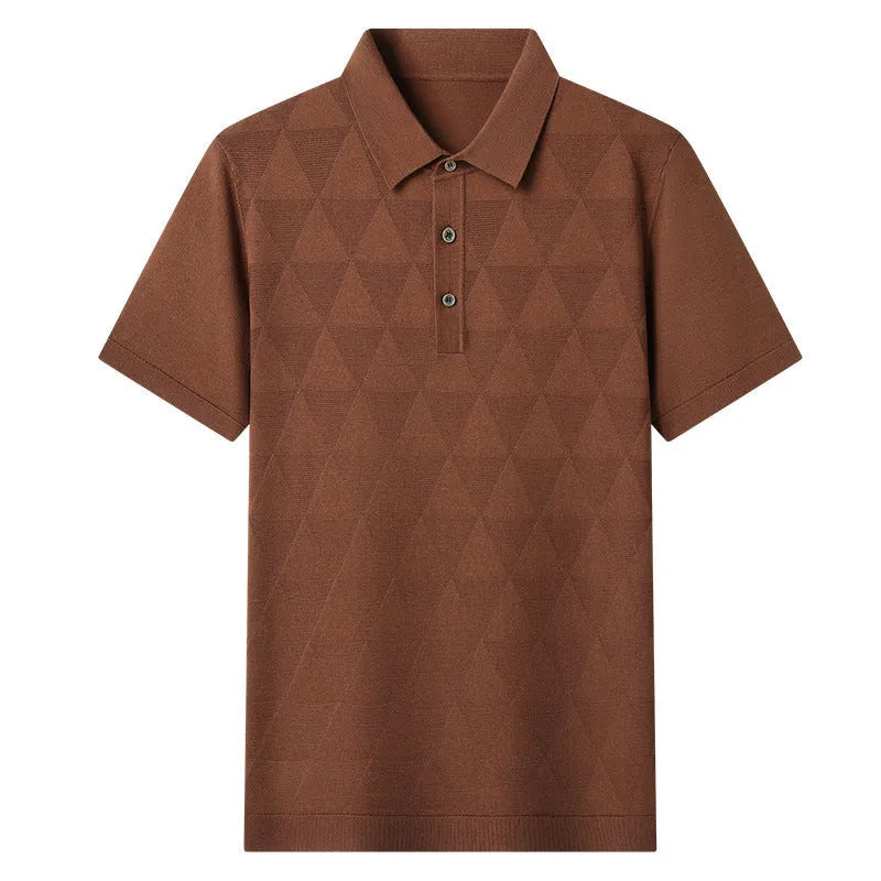 Men's thin ice silk short sleeve t-shirt in regular fit with quick-drying lyocell fabric