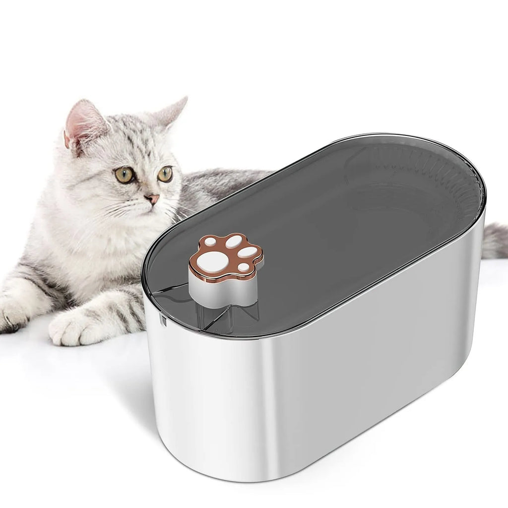 Automatic pet water fountain in Berlin blue colour with 3 litre capacity and LED indicator light