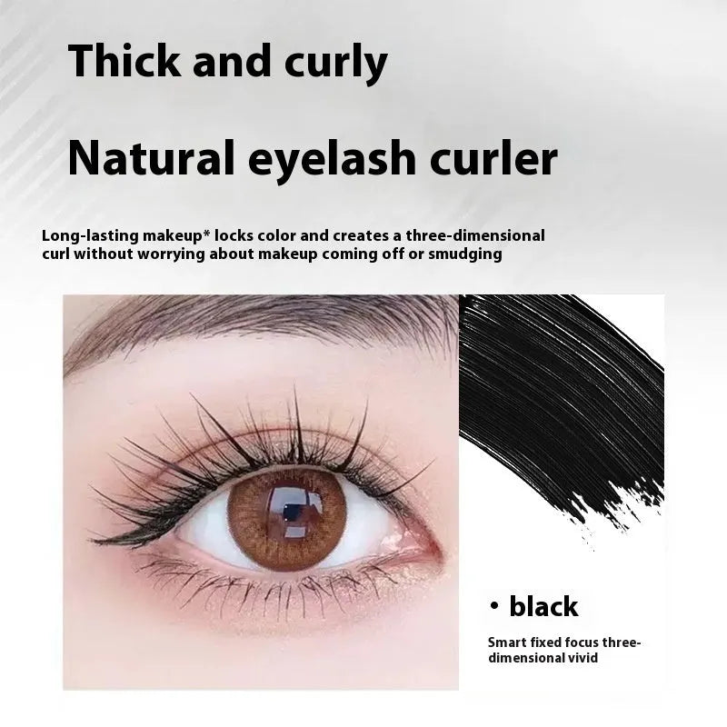 Steel tube waterproof mascara in black and brown with optional eyelash curler