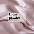 Solid colour silk duvet cover in lotus pink, pea green, bright brown, mysterious purple, white, and silver blue.