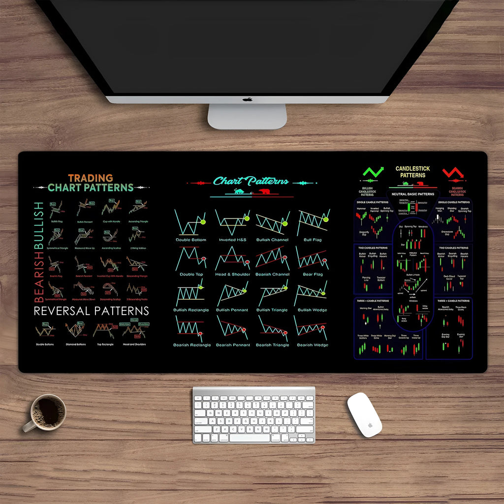Black rubber calculator mouse pad desk mat with anti-slip surface and thermal transfer printed markings