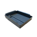 Black wireless charging storage box with Qi fast charging capability and ABS plastic construction
