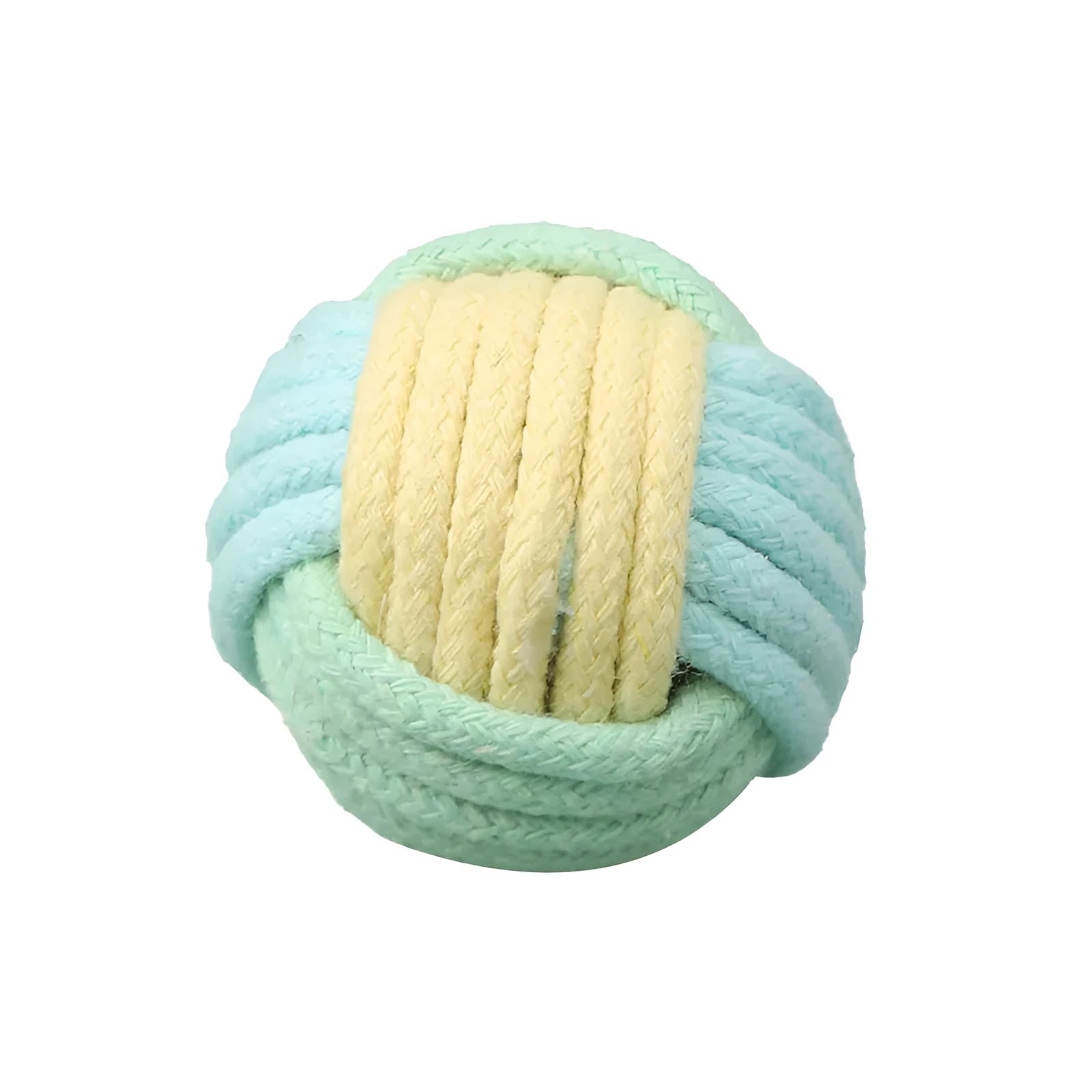 Handmade blue powder cat hair ball plush cotton toy measuring 5cm diameter