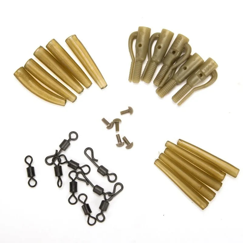 European carp fishing 30-piece accessory set with anti-winding pipes and threaded hoses