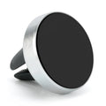 Magnetic car air vent phone holder in five colours showing compact 33.5mm by 30mm bracket design