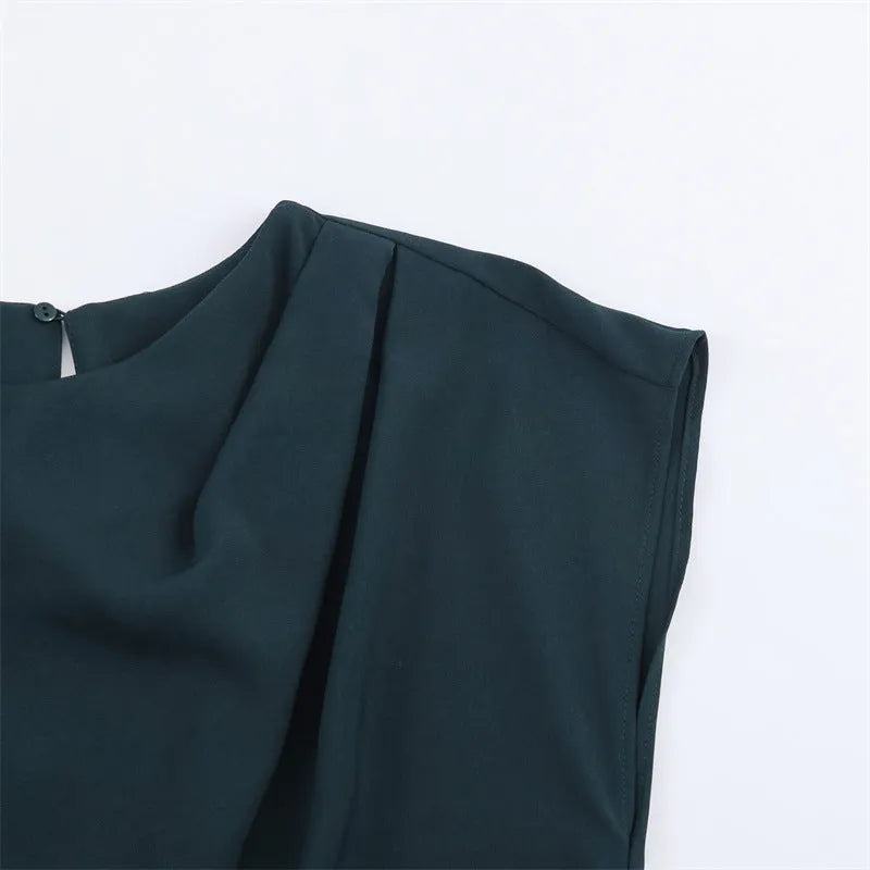 Women's cotton midi skirt dress with simple stitching, asymmetric hem, stripes or plaid pattern, mid waist, sizes XS to L