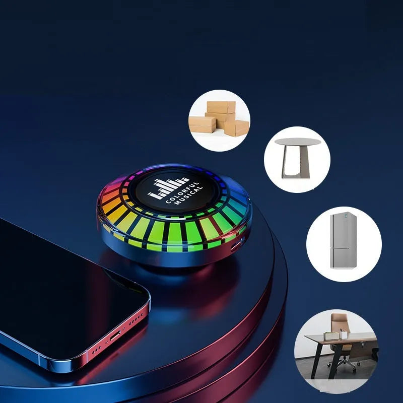 Voice control polar light Bluetooth atmosphere lamp with compact 3.1cm design and stereo sound