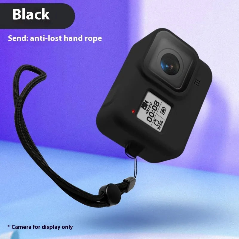 GoPro Hero8 Black silicone protective sleeve with carrying strap in blue colour option