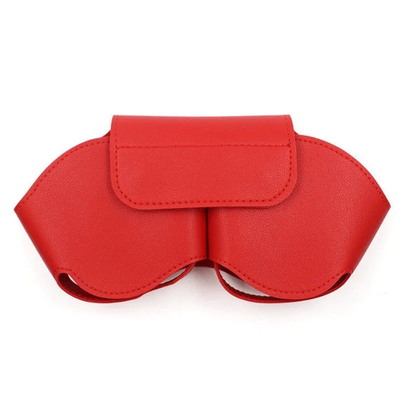 AirPods Max PU leather protective case with zip closure in black, red, white, green, or blue.