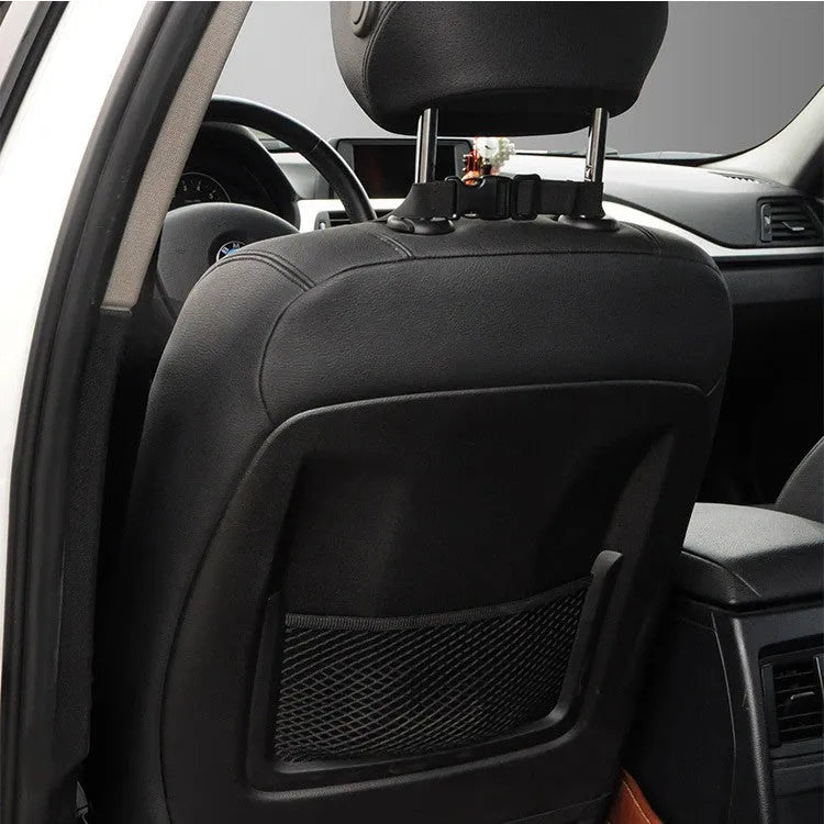 Memory cotton car cushion for lumbar support in a neutral colour on a car seat.