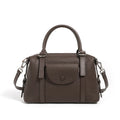 Genuine leather ladies handbag in black, brown or grey with single shoulder strap