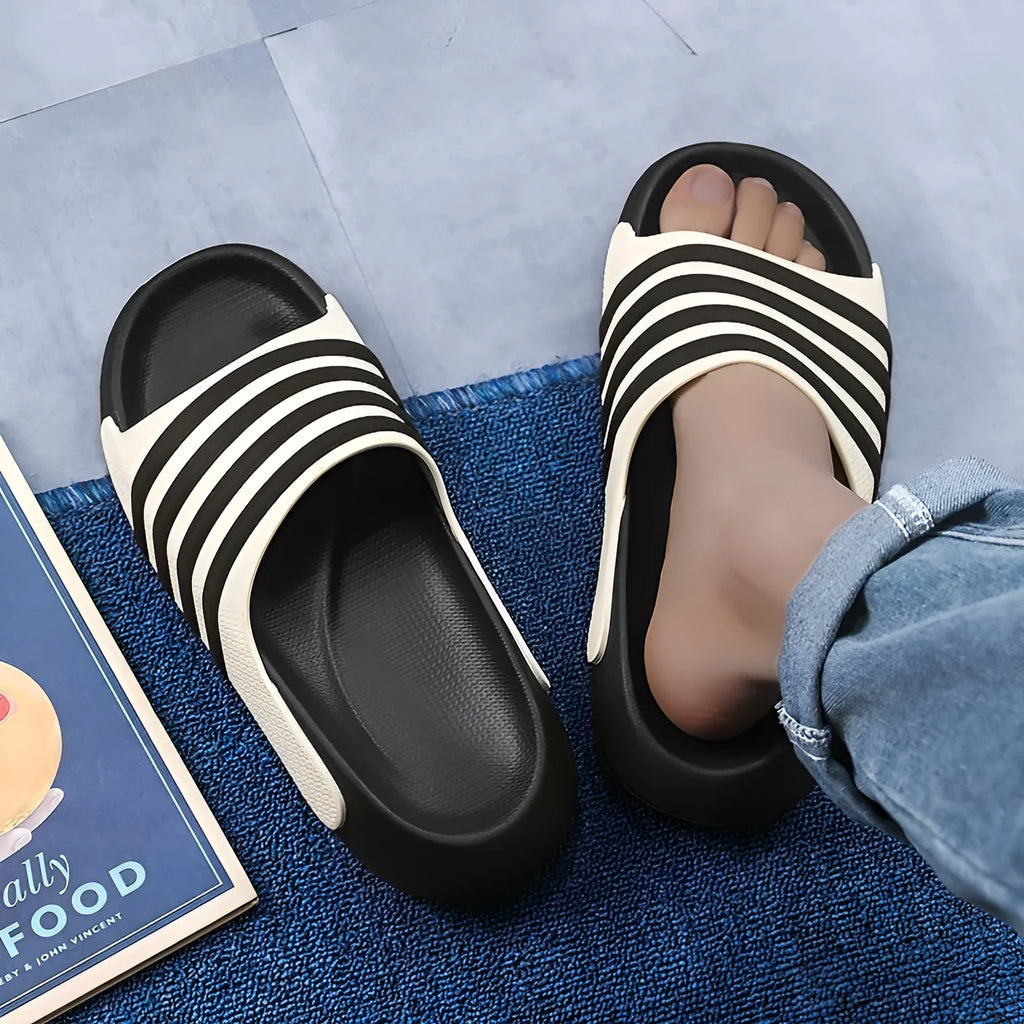 Unisex casual outdoor slippers with EVA sole and PVC upper in multiple colour options