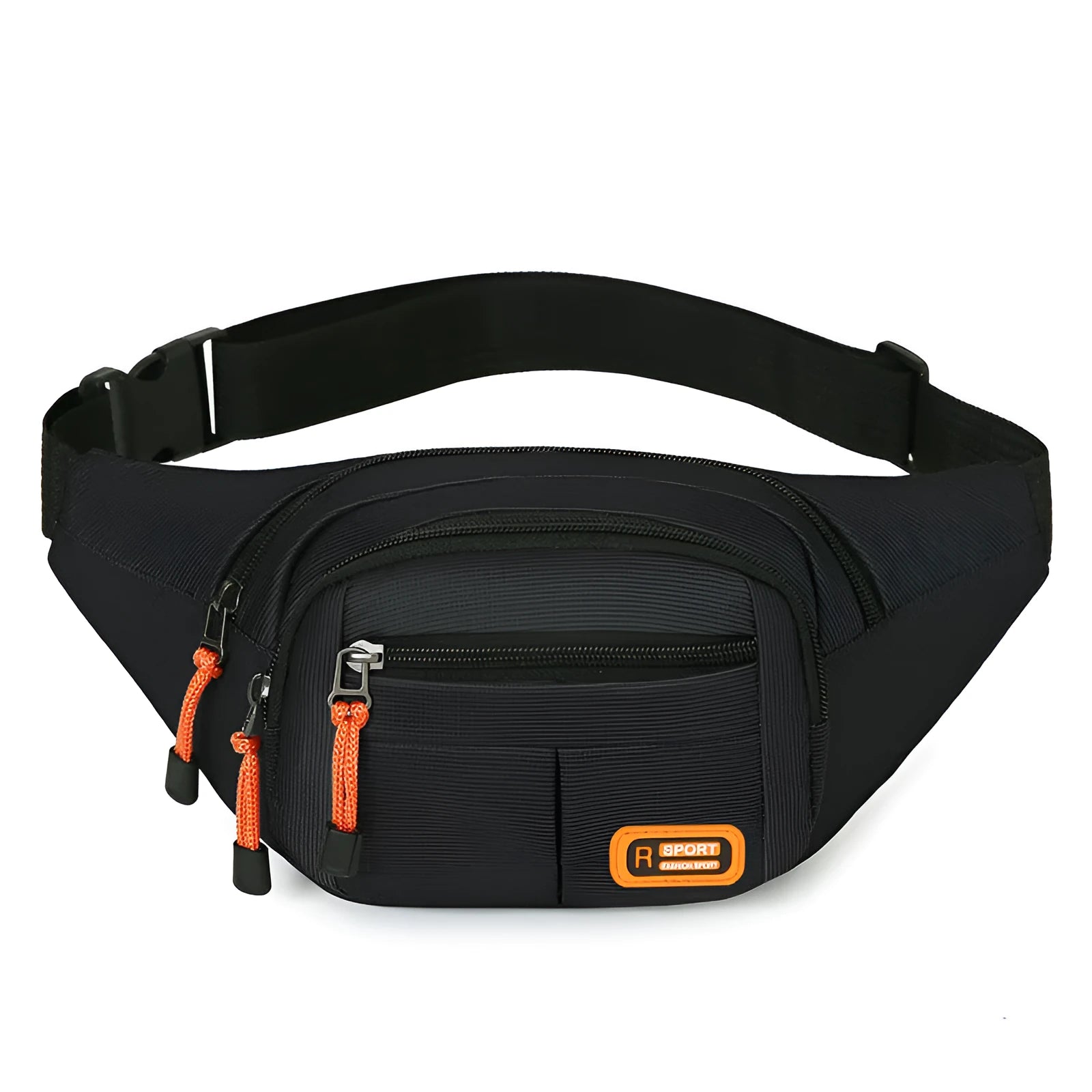 Waterproof slanted chest bag in nylon with polyester lining shown in available colours