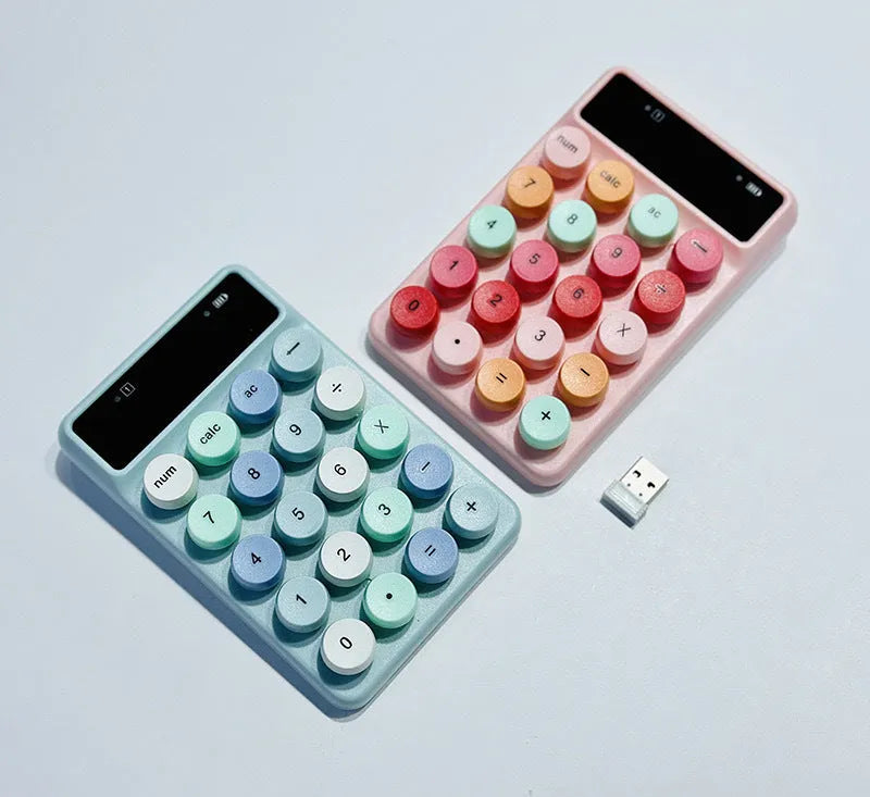 Mini portable wireless keyboard in Macaron colours with ABS plastic construction