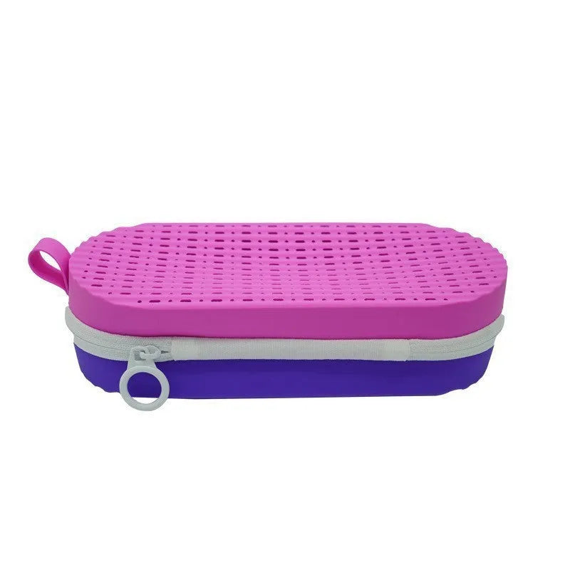 Silicone glasses case in multiple colours measuring 200mm by 80mm by 50mm with long hand style