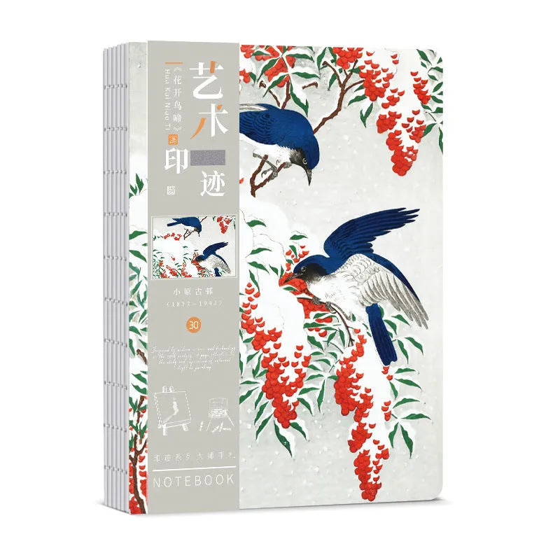 Ukiyo-e Kanagawa wave design hand ledger notebook showing traditional Japanese artwork cover