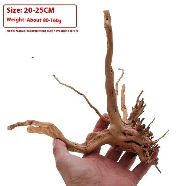 Xiaoqi root natural wood aquarium decoration on a white background.