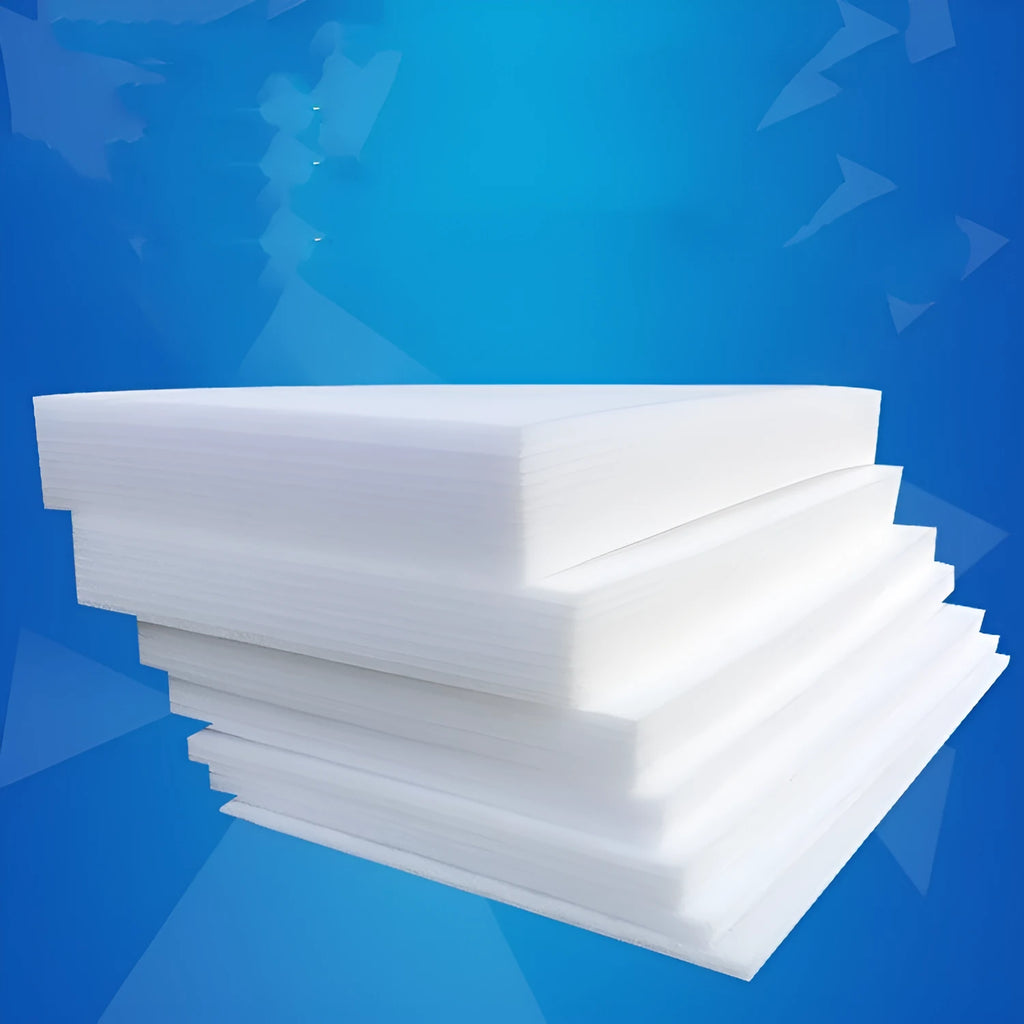 White EPE pearl cotton foam board measuring 2 metres by 1 metre with 10 mm thickness