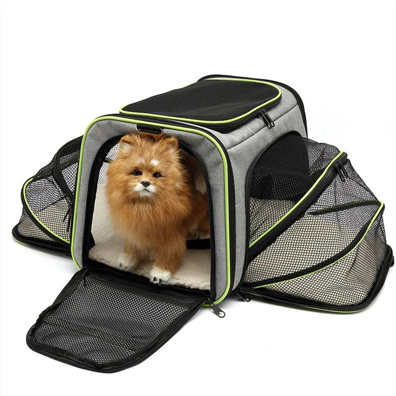Cat carrier bag made from 600D cation polyester in solid colour design