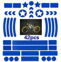 Bicycle reflective safety tape with geometric grid pattern in four colour options