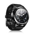 Black smart Bluetooth watch with 1.28 inch TFT screen showing health metrics and including TWS earphones