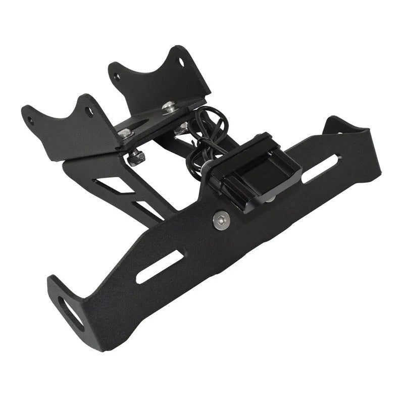 Black aluminium alloy licence plate holder for Honda motorcycle rear mounting