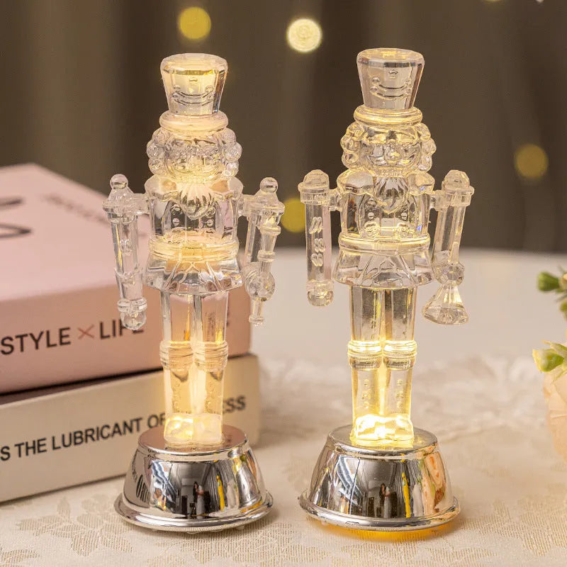 Transparent plastic walnut soldier Christmas nutcracker decoration ornament