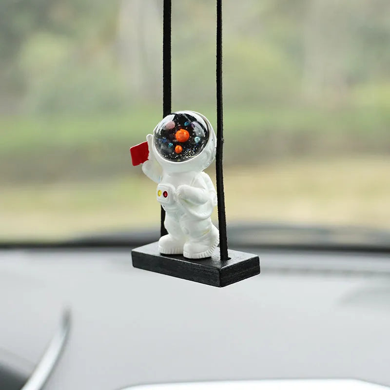 Cartoon astronaut resin pendant for car decoration with five design options