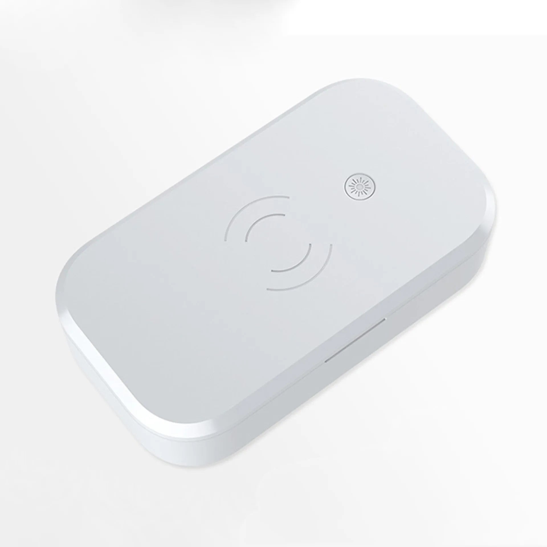Portable ultraviolet disinfection box with wireless charging pad for nail tools and mobile phones